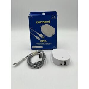 Connect Onn Dual-Port Wall Charging Kit